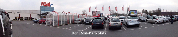 Der Real-Parkplatz